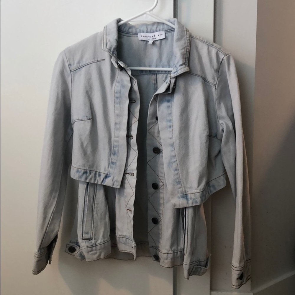 Light blue double layer jean jacket